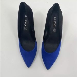 Aldo Colorblock Pump Blue & Black Size 8